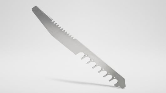 Example of a laser-cut workpiece in stainless steel Example of a laser-cut workpiece in stainless steel